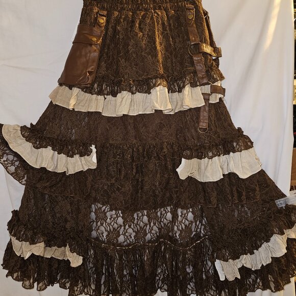 Long Torso Tight Lacing Front Zip Corset LARGE - Picture 13 of 16